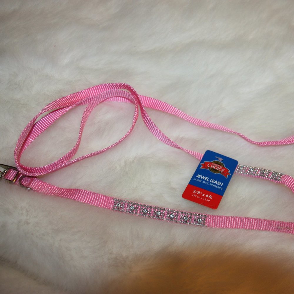 SMALL DOG JEWELLED LEASH AND COLLAR